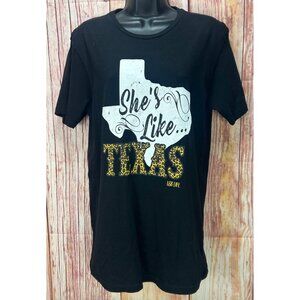 "Shes Like Texas" Black Women's T-Shirt Medium